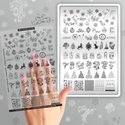 Grande Plaque de STAMPING + Pochoir - 2020 | Taki Da Discount