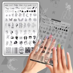 Grande Plaque de STAMPING + Pochoir - Tatoo | Taki Da Hot