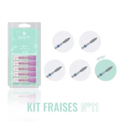 KIT DE FRAISES N°11 : 4 embouts P3025 + 1 offert - Purple | Purple Professional Hot