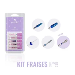 KIT DE FRAISES N°8 : 4 embouts + 1 offert - Purple | Purple Professional Sale