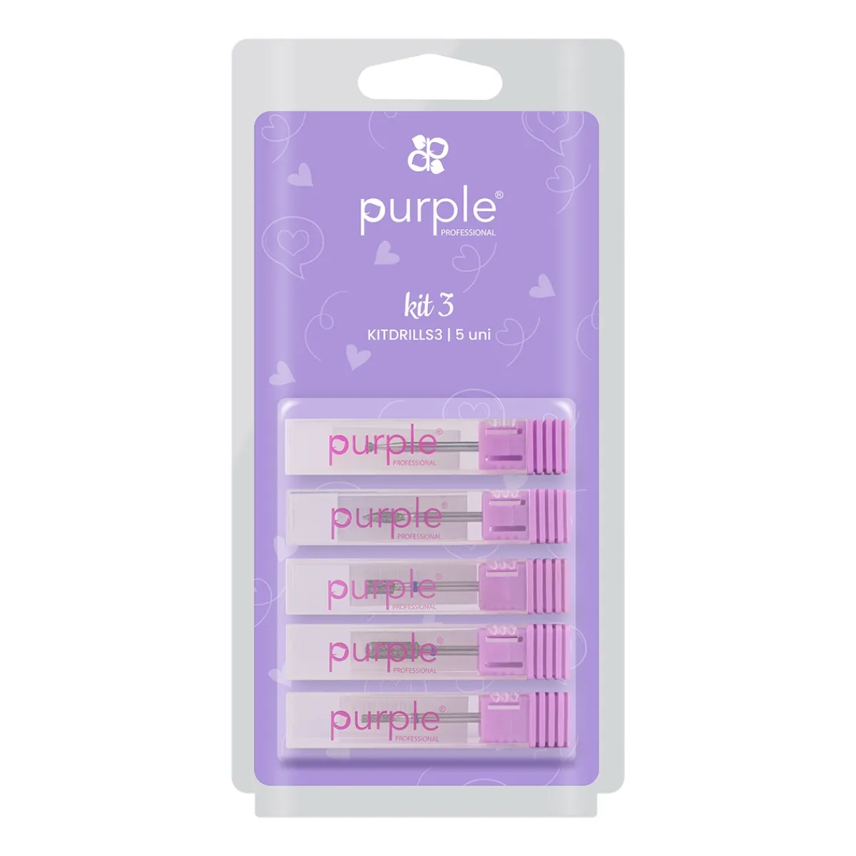 KIT DE FRAISES N°3 : 4 embouts + 1 offert - Purple | Purple Professional Sale