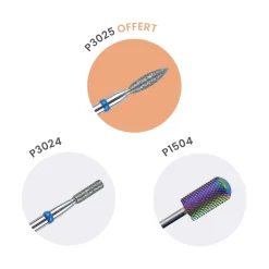 KIT DE FRAISES N°6 : 2 embouts + 1 offert - Purple | Purple Professional Clearance