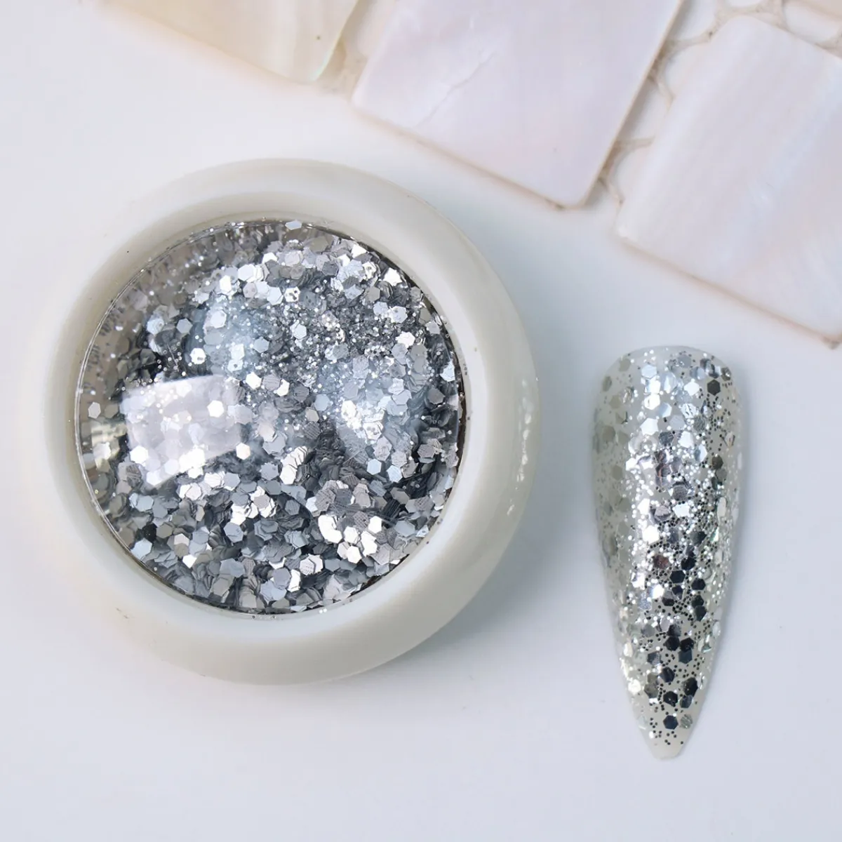 Kit de Paillettes pastel - 8 Pots | Fraise Nail Shop Online