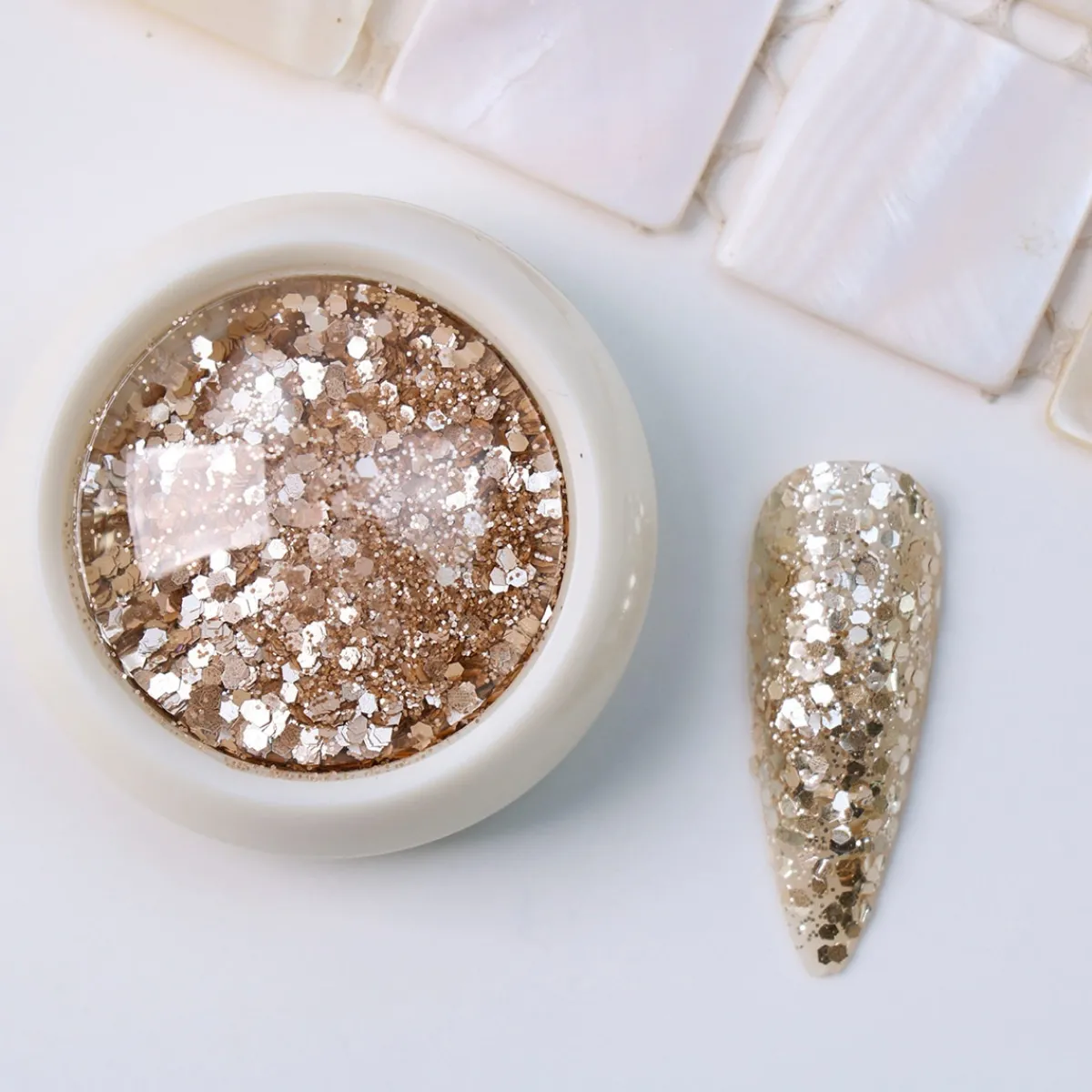 Kit de Paillettes pastel - 8 Pots | Fraise Nail Shop Online