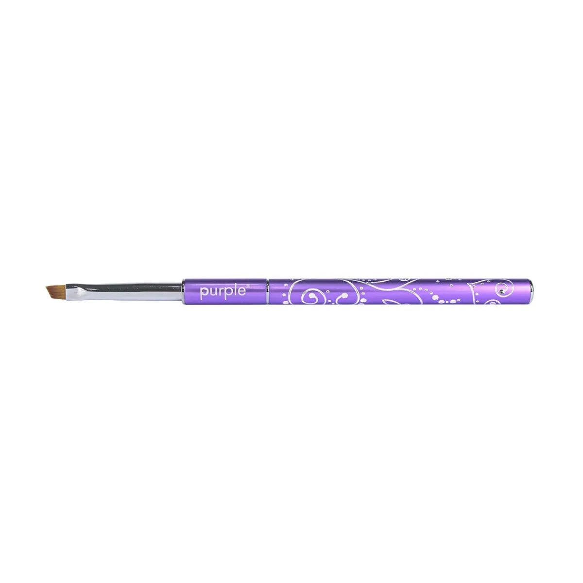 PINCEAU BISEAUTÉ en Nylon pour ONE STROKE N°4 M - Manche Métallique | Purple Professional Best