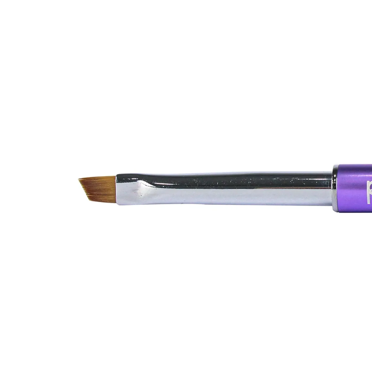 PINCEAU BISEAUTÉ en Nylon pour ONE STROKE N°4 M - Manche Métallique | Purple Professional Best