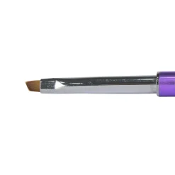 PINCEAU NAIL ART en Nylon ONE STROKE S : 3 x 4,5mm - Manche Métallique | Purple Professional Hot