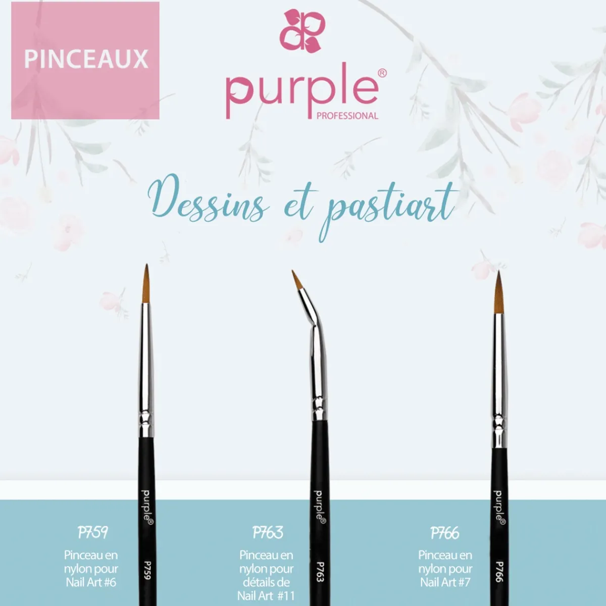 PINCEAU NAIL ART en Nylon N°6 | Purple Professional Sale