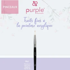 PINCEAU NAIL ART en Nylon N°8 | Purple Professional Discount