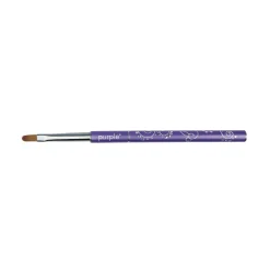 PINCEAU OVALE PLAT POUR APPLICATION DU GEL N°4 Manche métallique | Purple Professional Fashion