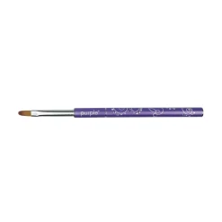 PINCEAU OVALE PLAT POUR APPLICATION DU GEL N°6 Manche métallique | Purple Professional New