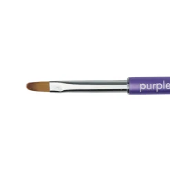 PINCEAU OVALE PLAT POUR APPLICATION DU GEL N°6 Manche métallique | Purple Professional New