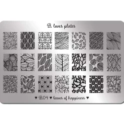 Plaque de STAMPING XL - Leaves of Happiness | B. Loves Plates Sale