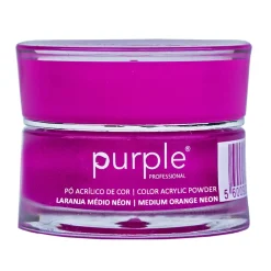 Poudre Acrylique de couleur - Orange moyen néon - 3,5 gr | Purple Professional Online