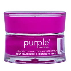 Poudre Acrylique de couleur - Rose clair néon - 3,5 gr | Purple Professional Hot