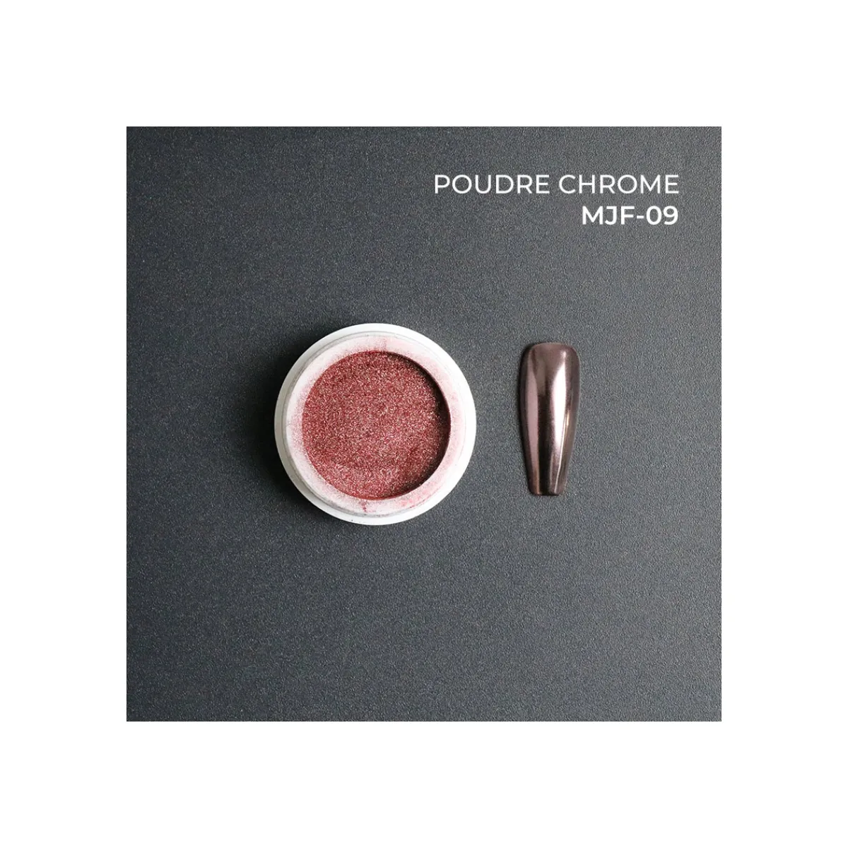 Poudre Chrome Colorée pour Nail Art - Teinte 09 | Fraise Nail Shop Outlet