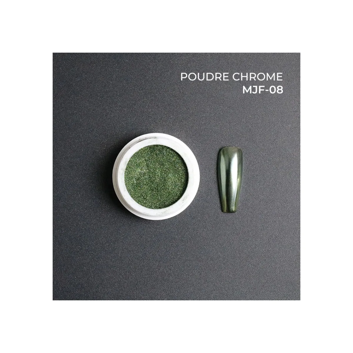 Poudre Chrome Colorée pour Nail Art - Teinte 08 | Fraise Nail Shop Clearance