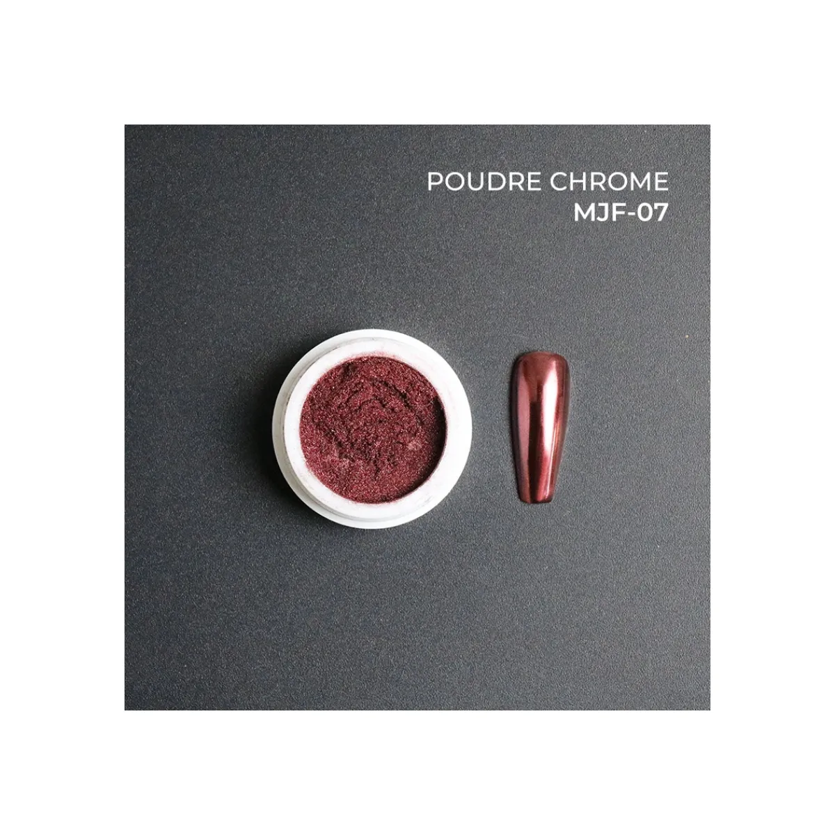 Poudre Chrome Colorée pour Nail Art - Teinte 07 | Fraise Nail Shop Best