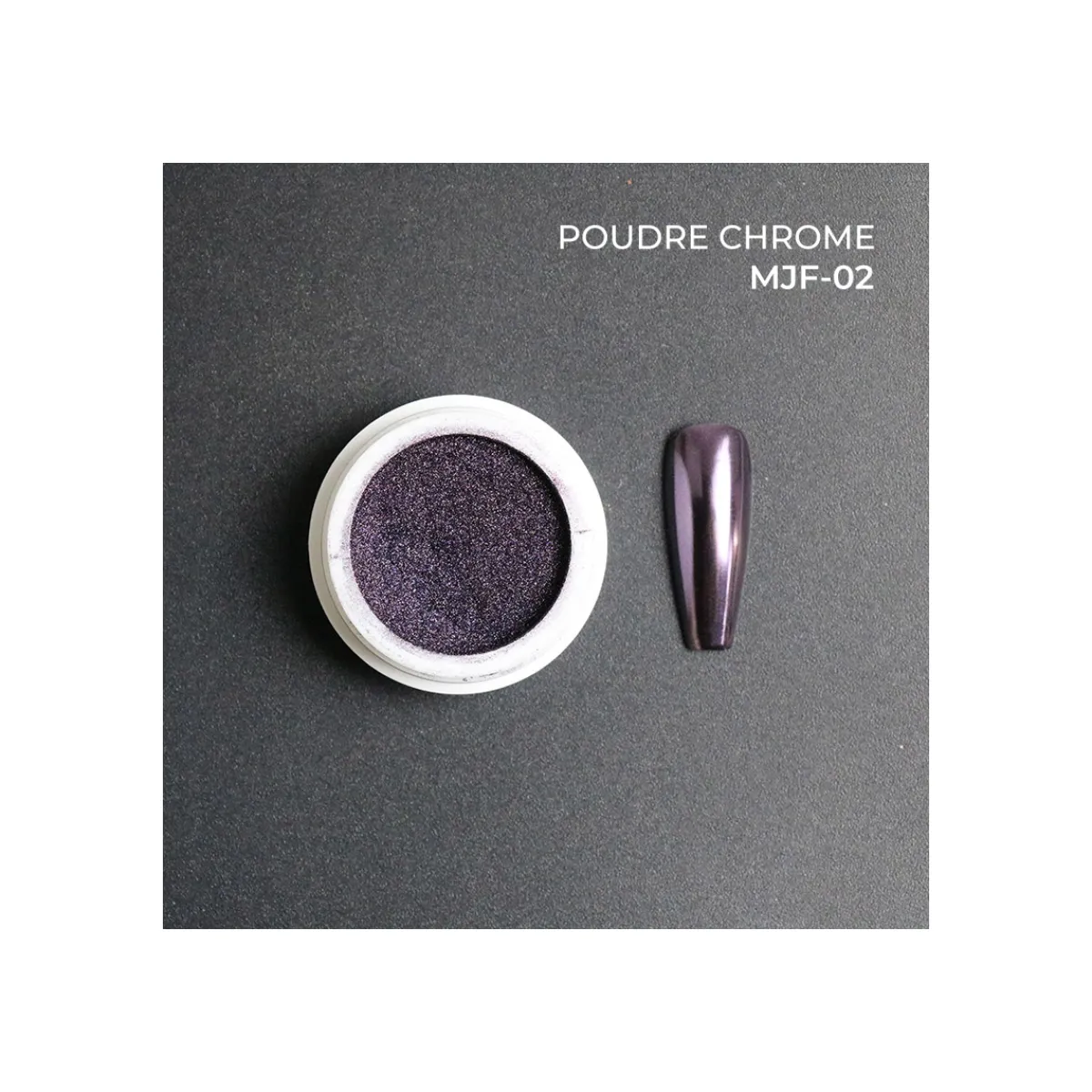Poudre Chrome Colorée pour Nail Art - Teinte 02 | Fraise Nail Shop Best
