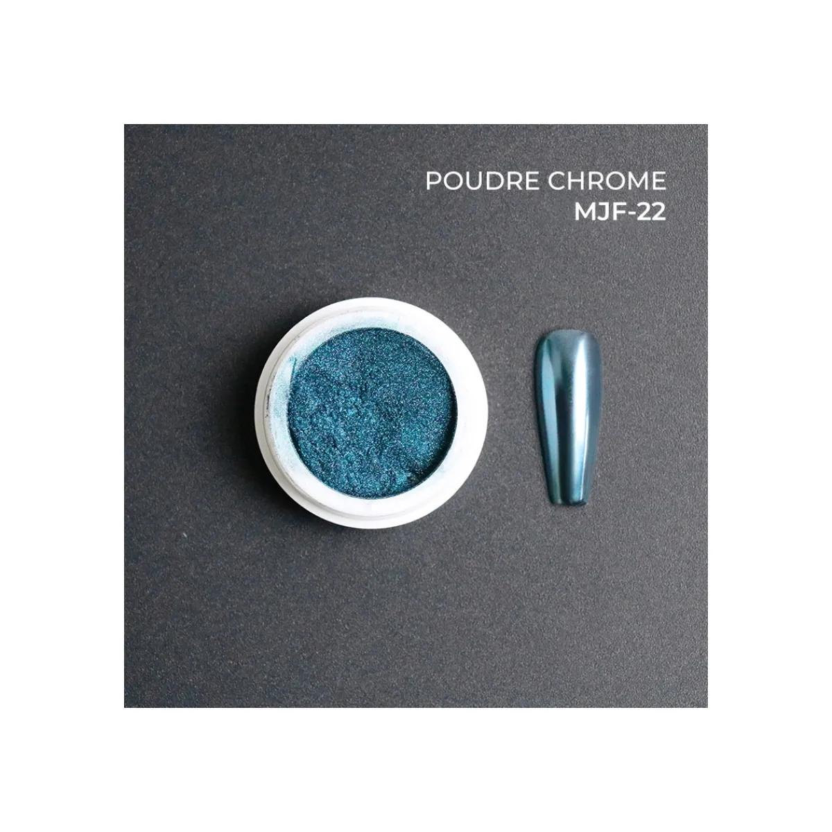 Poudre Chrome Colorée pour Nail Art - Teinte 22 | Fraise Nail Shop Best
