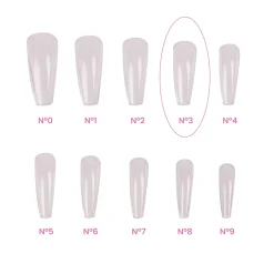 Recharges Capsules MAGIC TIPS BALLERINE / LONG N°3 - 50 pcs | Purple Professional Sale