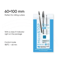 Sachets de stérilisation Transparents 60 x 100 mm - Dry (100 pcs) | MICROSTOP Online