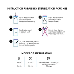 Sachets de stérilisation Transparents 100 x 200 mm - Dry (100 pcs) | MICROSTOP Best