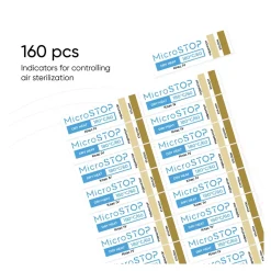 Sachets de stérilisation 75 x 150 mm - Dry (100 pcs) + Indicateurs classe 4 (160 pcs) | MICROSTOP Hot