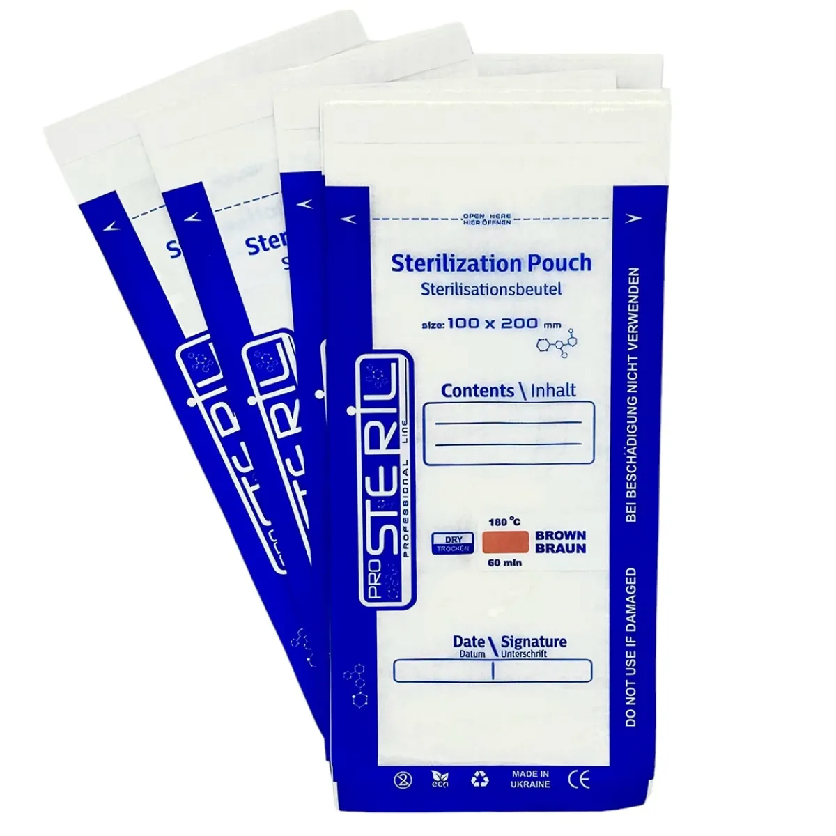 Sachets de stérilisation Transparents 100 x 200 cm - Dry & Steam (100 pcs) | ProSteril Online