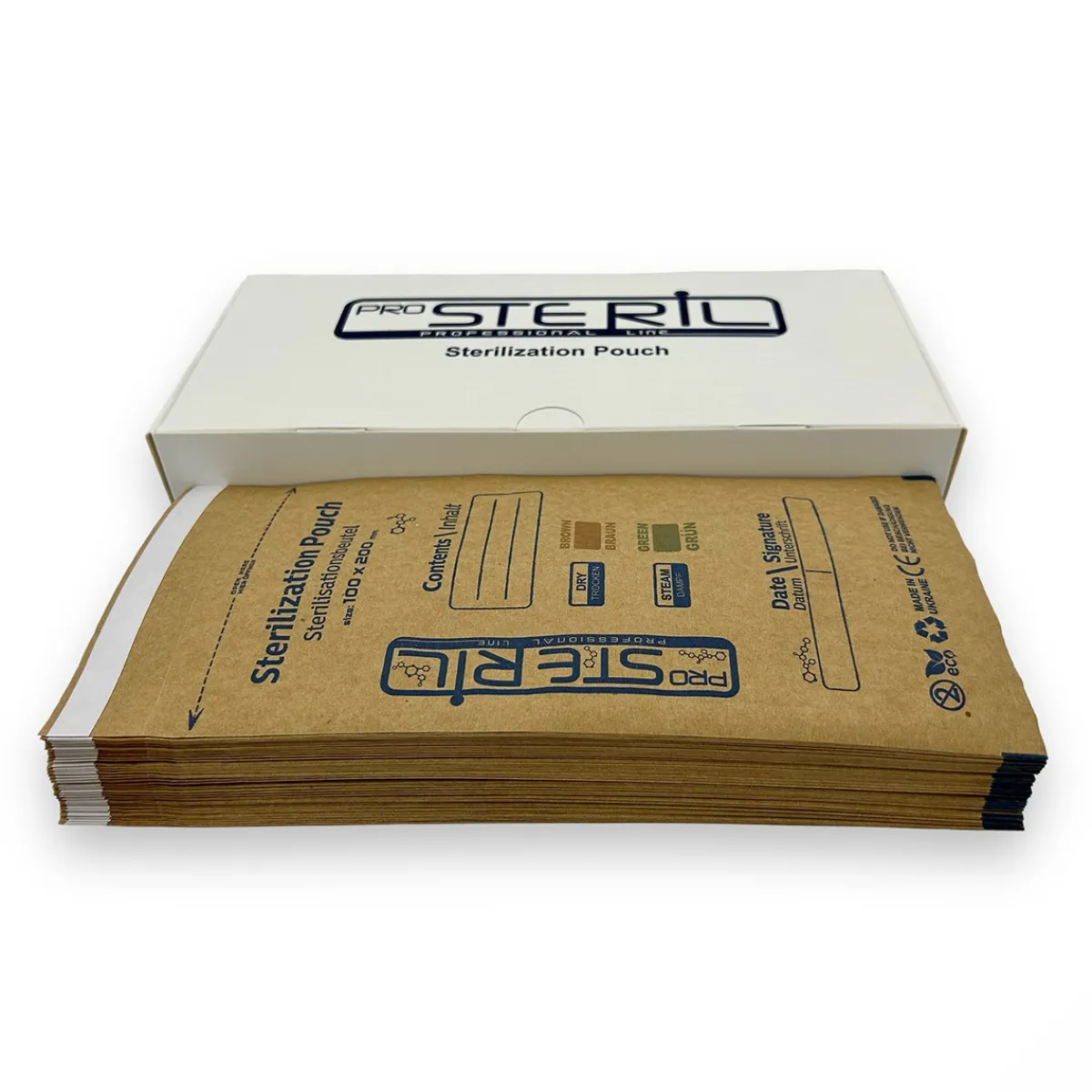 Sachets de stérilisation Bruns 100 x 200 cm - Dry & Steam (100 pcs) | ProSteril Online