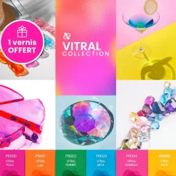 Set de 6 vernis semi-permanents "Vitrage" VITRAL Collection | Purple Professional Hot