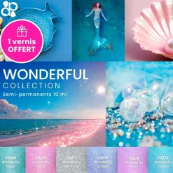 Set de 6 vernis semi-permanents WONDERFUL Collection | Purple Professional Discount