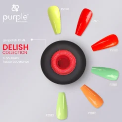 Set de 6 vernis semi-permanents DELISH Collection | Purple Professional Online