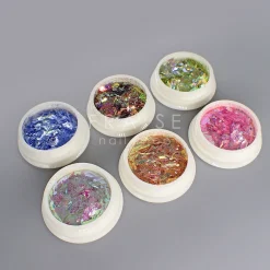 Set de Glitter flakes - 6 Pots | Fraise Nail Shop Hot