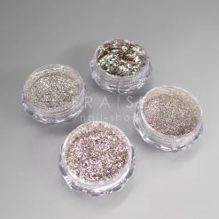 Set de Paillettes Argent - 4 Pots | Fraise Nail Shop Hot
