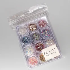 Set de Paillettes Sequins SNOW - 12 Pots | Fraise Nail Shop Fashion