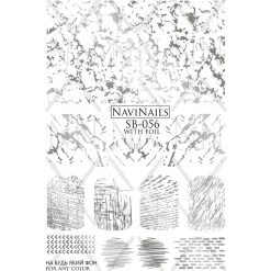 Sliders Water decals - SB-056 silver | NaviNails Clearance