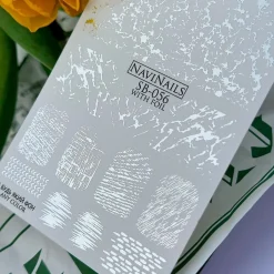 Sliders Water decals - SB-056 silver | NaviNails Clearance