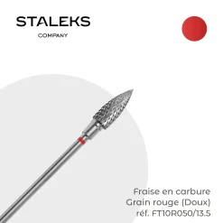 - Fraise en Carbure Grain Rouge Forme Flamme 0,5 x 1,35 cm | Staleks Best