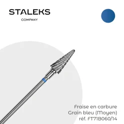 - Fraise en Carbure Grain Bleu Forme conique 0,6 x 1,4 cm "Cone" | Staleks Hot