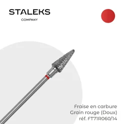 - Fraise en Carbure Grain Rouge Forme conique 0,6 x 1,4 cm "Cone" | Staleks Outlet