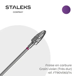 - Fraise en Carbure Grain Violet Embout arrondi 0,6 x 1,4 cm "Corn" | Staleks Clearance