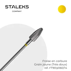 - Fraise en Carbure Grain Jaune Embout arrondi 0,6 x 1,4 cm "Corn" | Staleks Discount