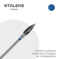 - Fraise en Carbure Grain Bleu Forme Flamme 0,5 x 1,35 cm | Staleks Best
