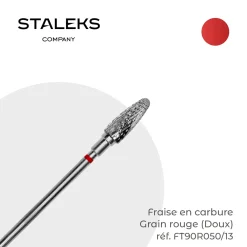 - Fraise en Carbure Grain Rouge Embout arrondi 0,5 x 1,3 cm "Corn" | Staleks Hot
