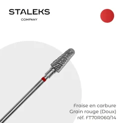 - Fraise en Carbure Grain Rouge Forme conique 0,6 x 1,4 cm "Frustum" | Staleks Hot