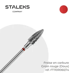 - Fraise en Carbure Grain Rouge Embout arrondi 0,6 x 1,4 cm | Staleks New