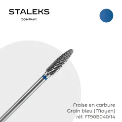 - Fraise en Carbure Grain Bleu Embout arrondi 0,4 x 1,4 cm "Corn" | Staleks Fashion