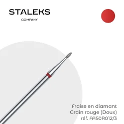 - Fraise en diamant forme Bourgeon Grain Rouge 0,12 x 0,3 cm | Staleks Clearance