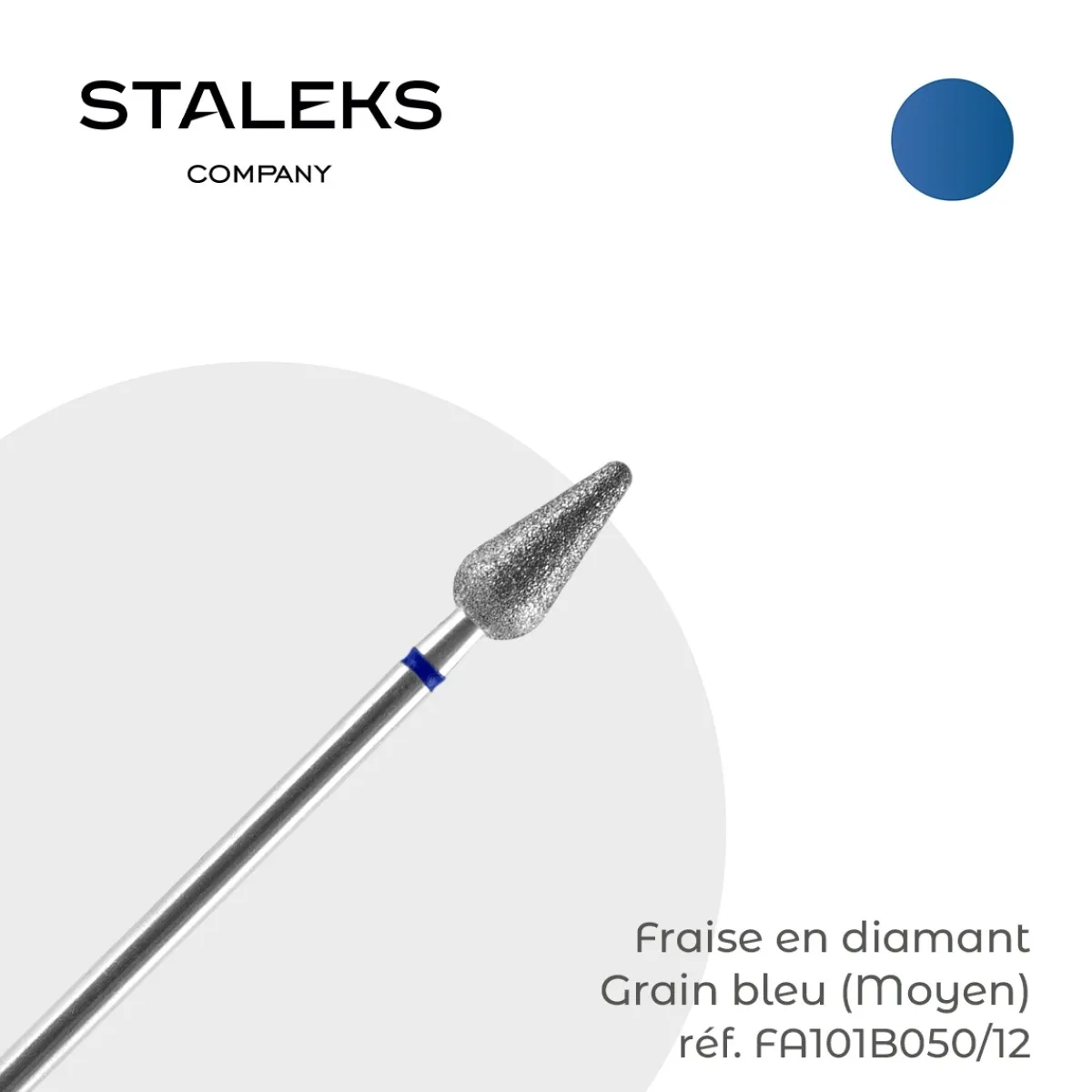 - Fraise en diamant forme Tulipe Grain Bleu 0,5 x 1,2 cm | Staleks Outlet